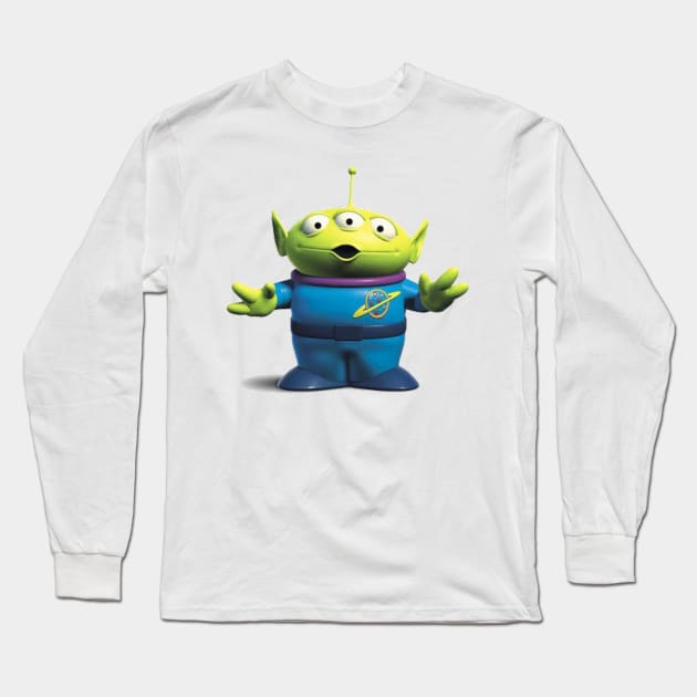 Green Alien Toy Long Sleeve T-Shirt by Chrislon29